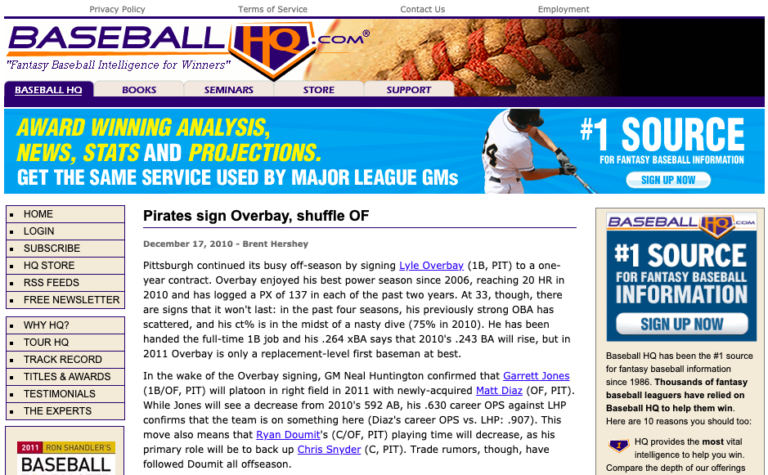 Fantasy Baseball News, Stats and Analysis 